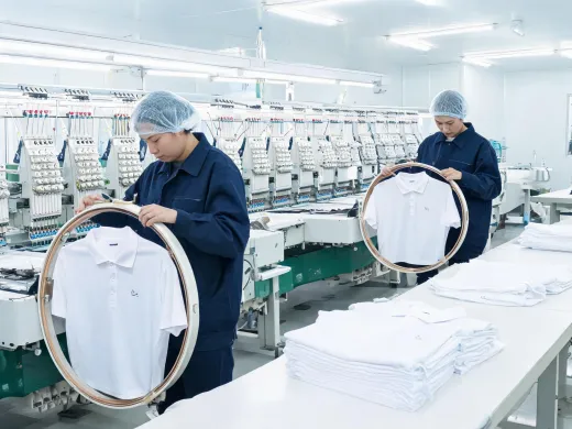 Apparel embroidery line