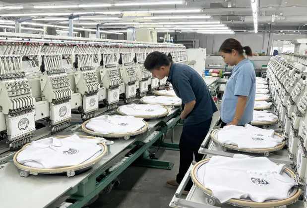 Apparel embroidery production