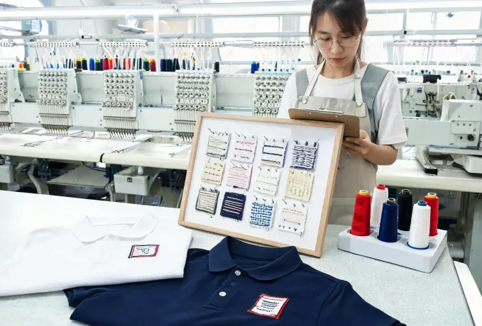 Apparel embroidery quality station